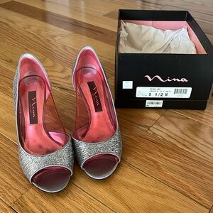 Nina pewter heels
